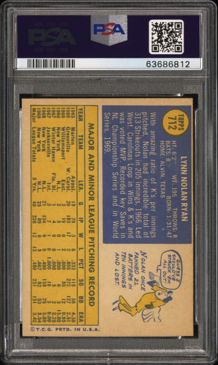 1970 Topps Nolan Ryan #712 PSA 7