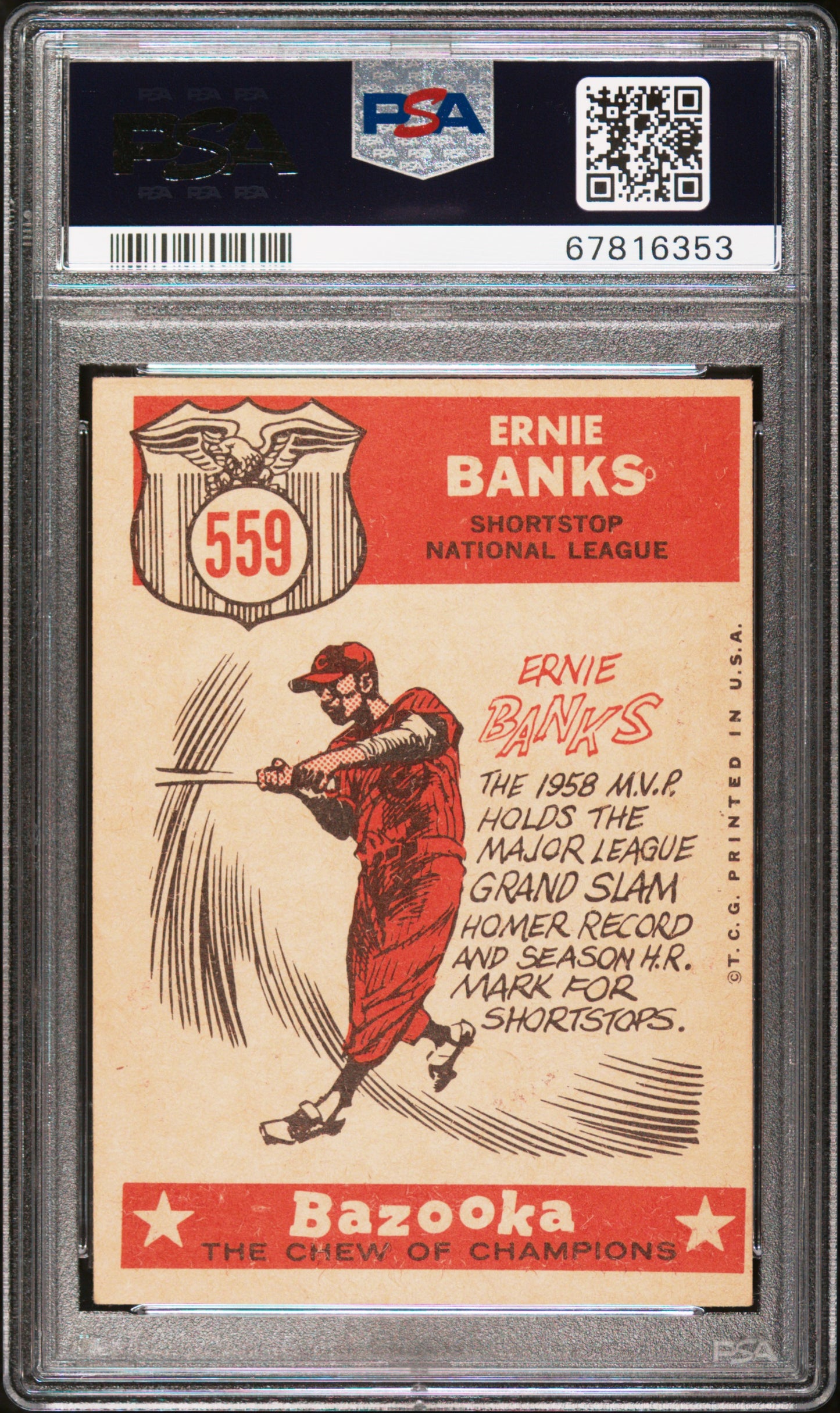 1959 Topps Ernie Banks #559 All Star PSA 5