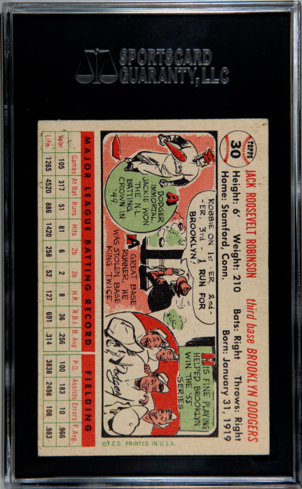 1956 Topps Jackie Robinson #30 SGC 4