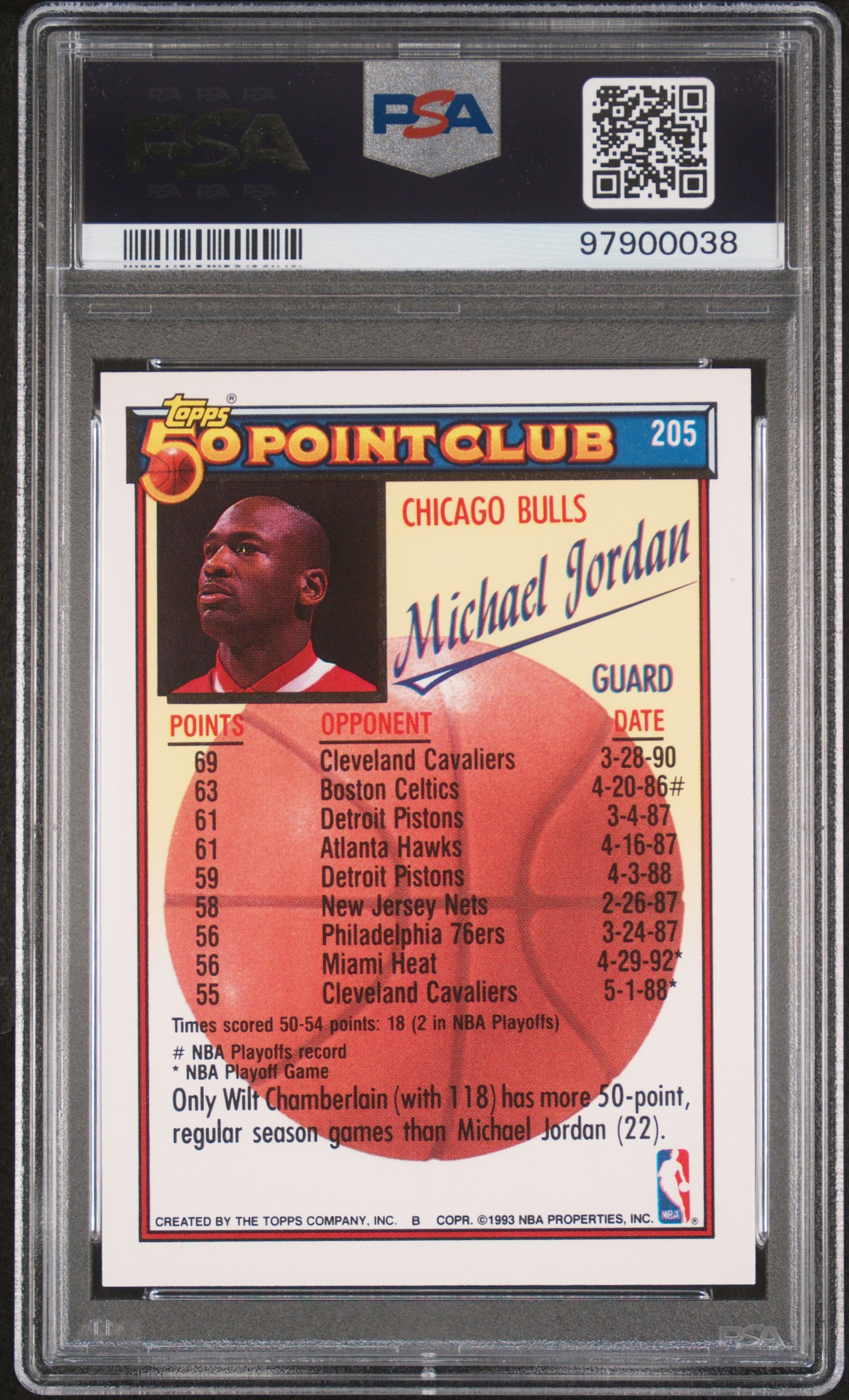 1992 Topps Gold Michael Jordan #205 PSA 10