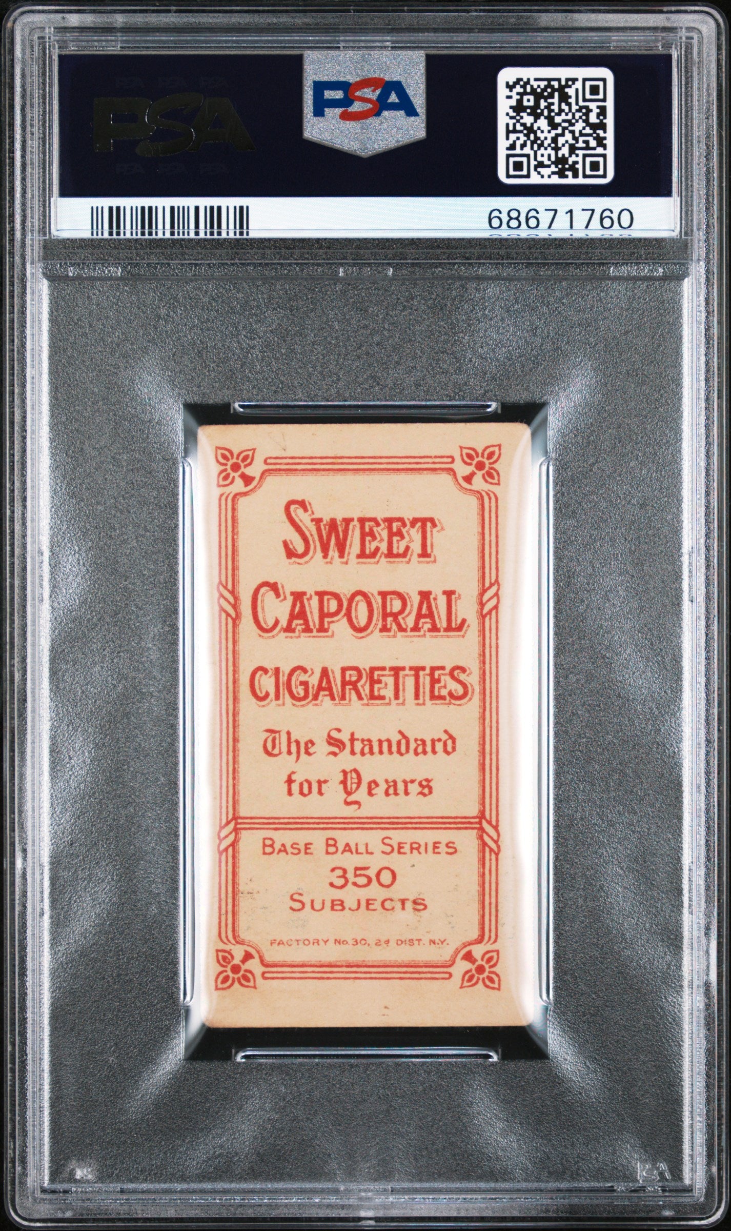 1909-11 T206 Sweet Caporal 350/30 Bill Graham ST. Louis PSA 3