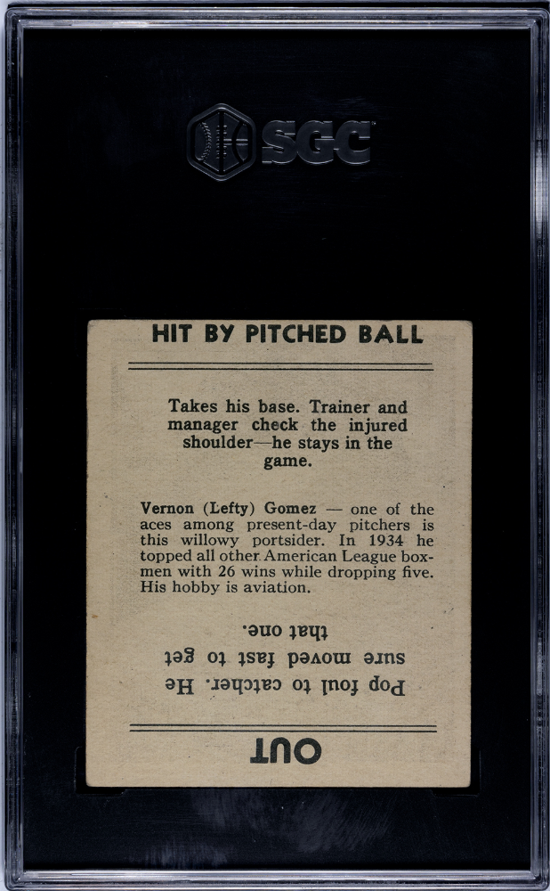 1936 Goudey (R314) Lefty Gomez SGC 4
