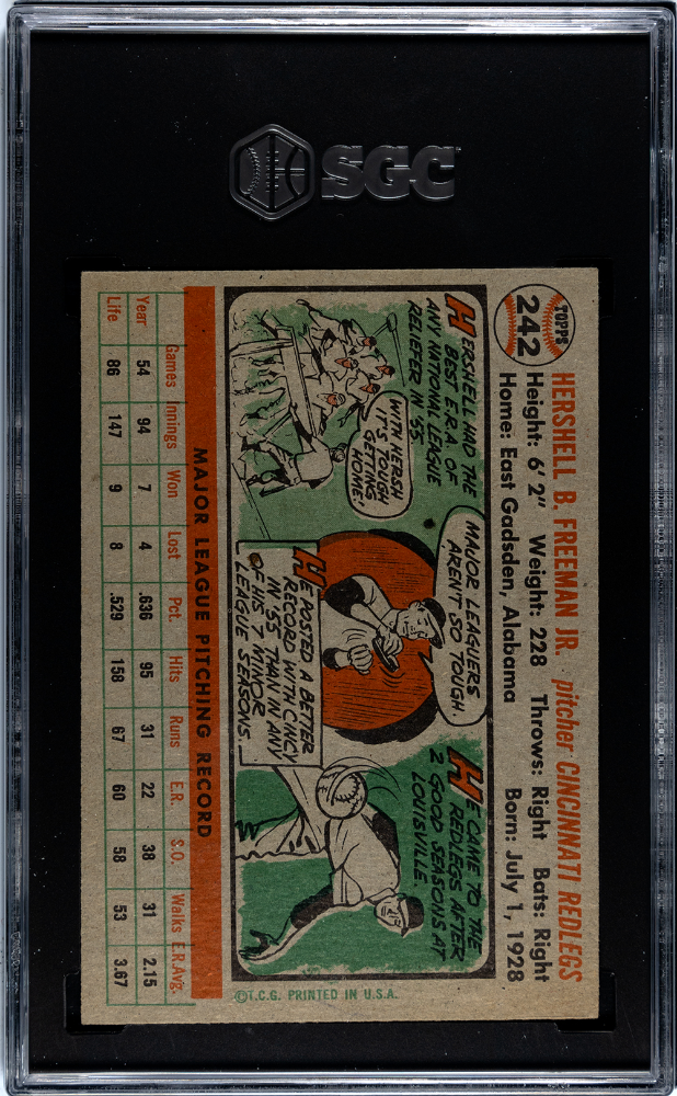 1956 Topps Hershell Freeman #242 SGC 7.5