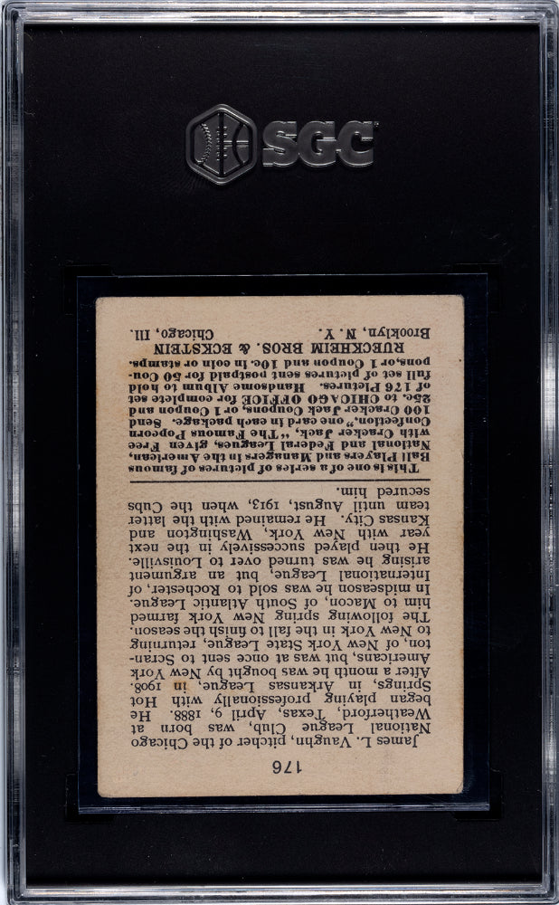 1915 Cracker Jack James Vaughn #176 SGC 3