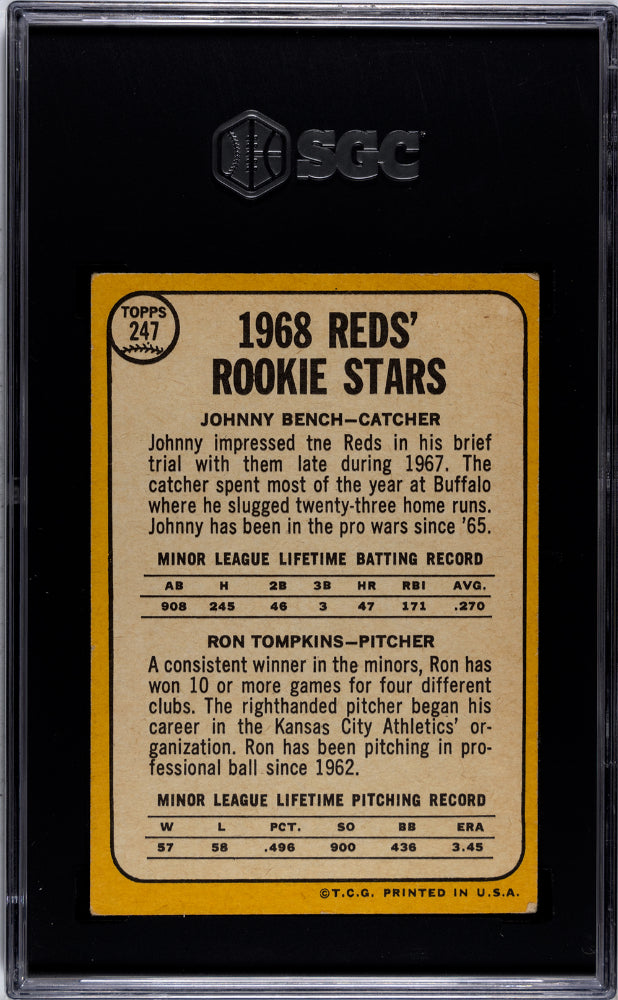 1968 Topps Johnny Bench #247 SGC 4.5