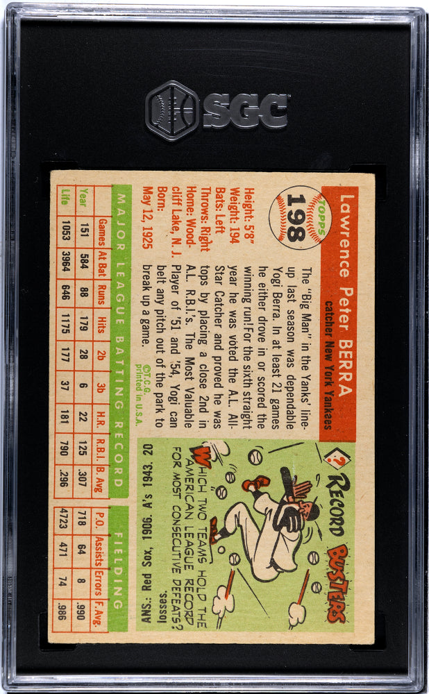 1955 Topps Yogi Berra #198 SGC 3.5