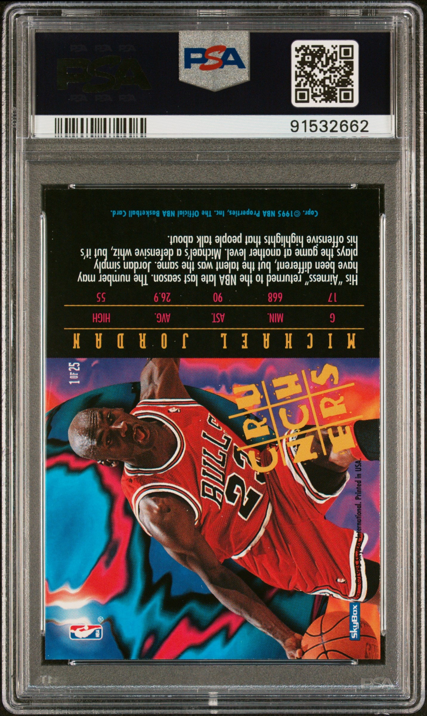 1995 Hoops Number Crunchers Michael Jordan #1 PSA 9