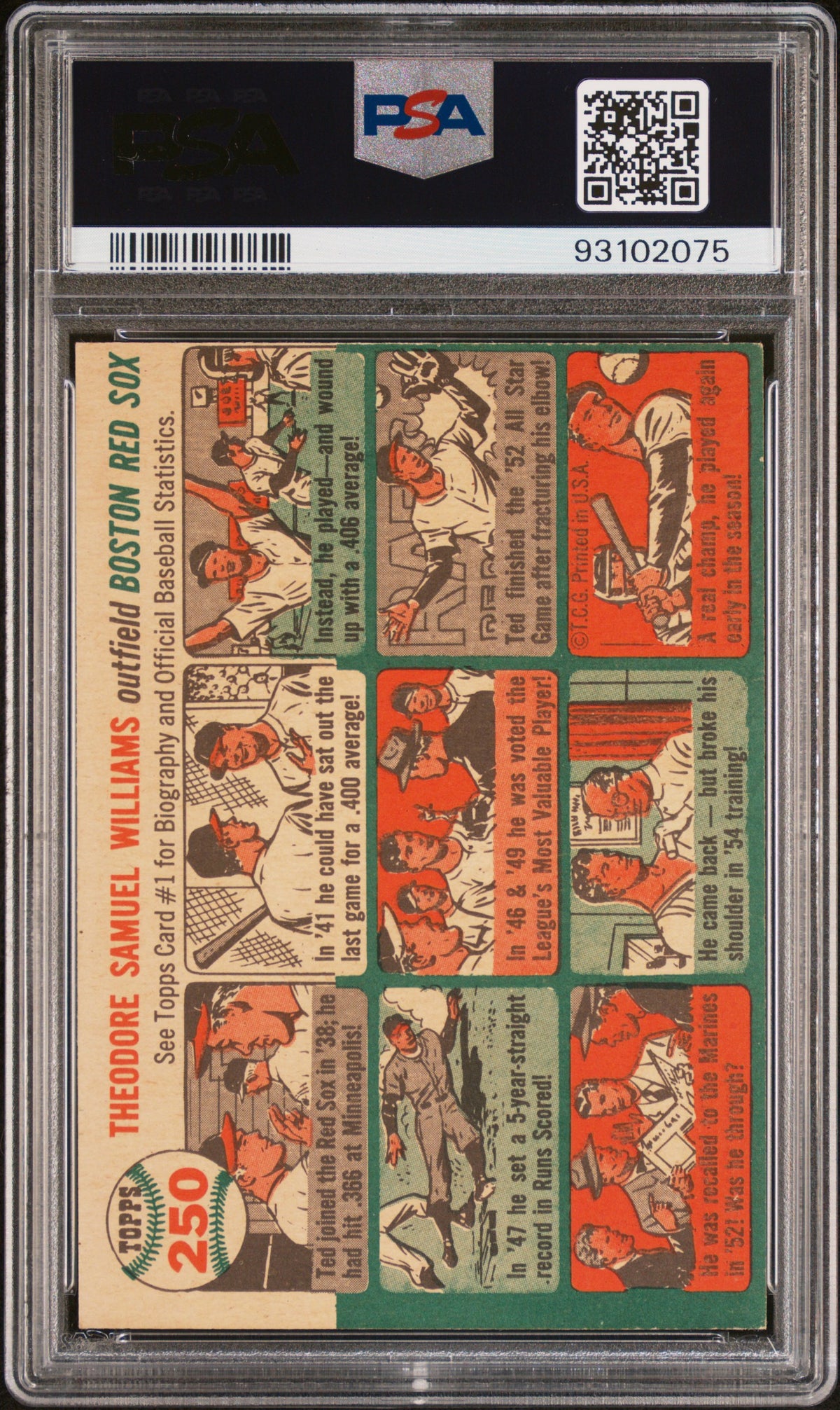 1954 Topps Ted Williams #250 PSA 5