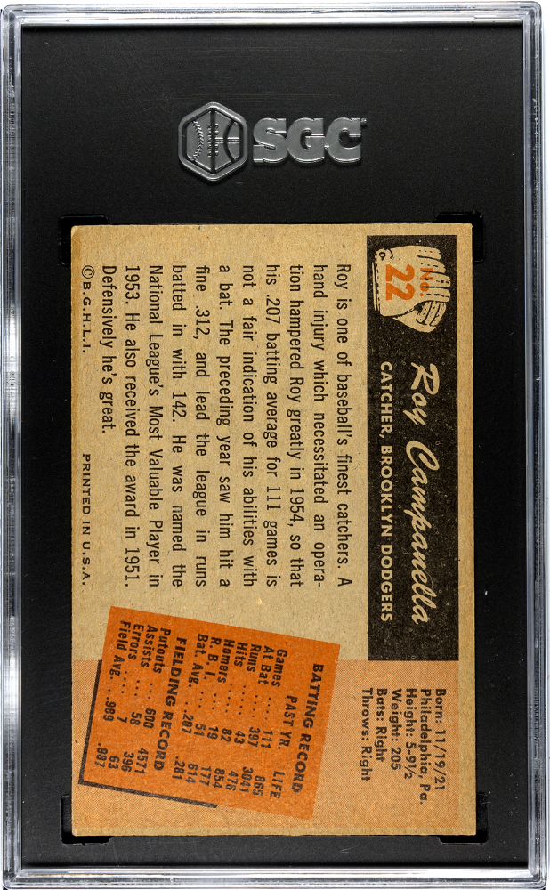 1955 Bowman Roy Campanella #22 SGC 6