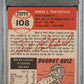 1953 Topps Bob Porterfield #108 PSA A Auto A