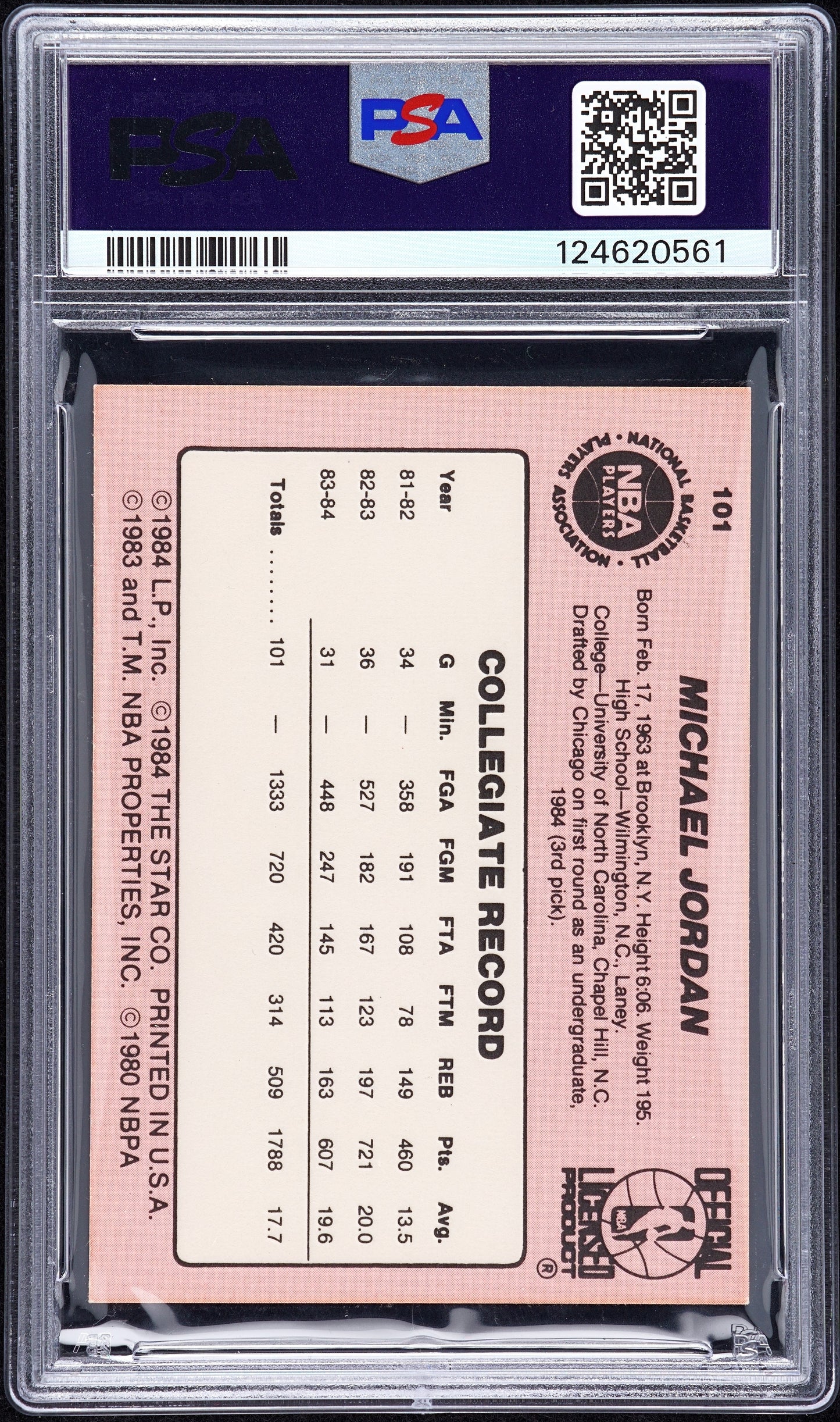 1984 Star Michael Jordan #101 PSA 4