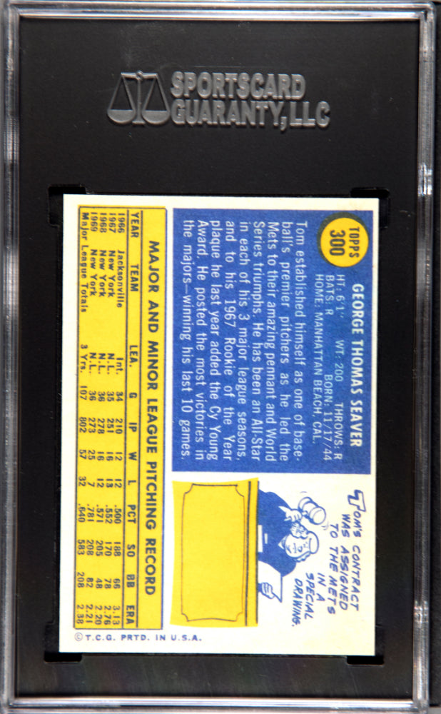 1970 Topps Tom Seaver #300 SGC 7