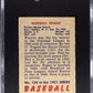 1951 Bowman Warren Spahn #134 SGC 4.5