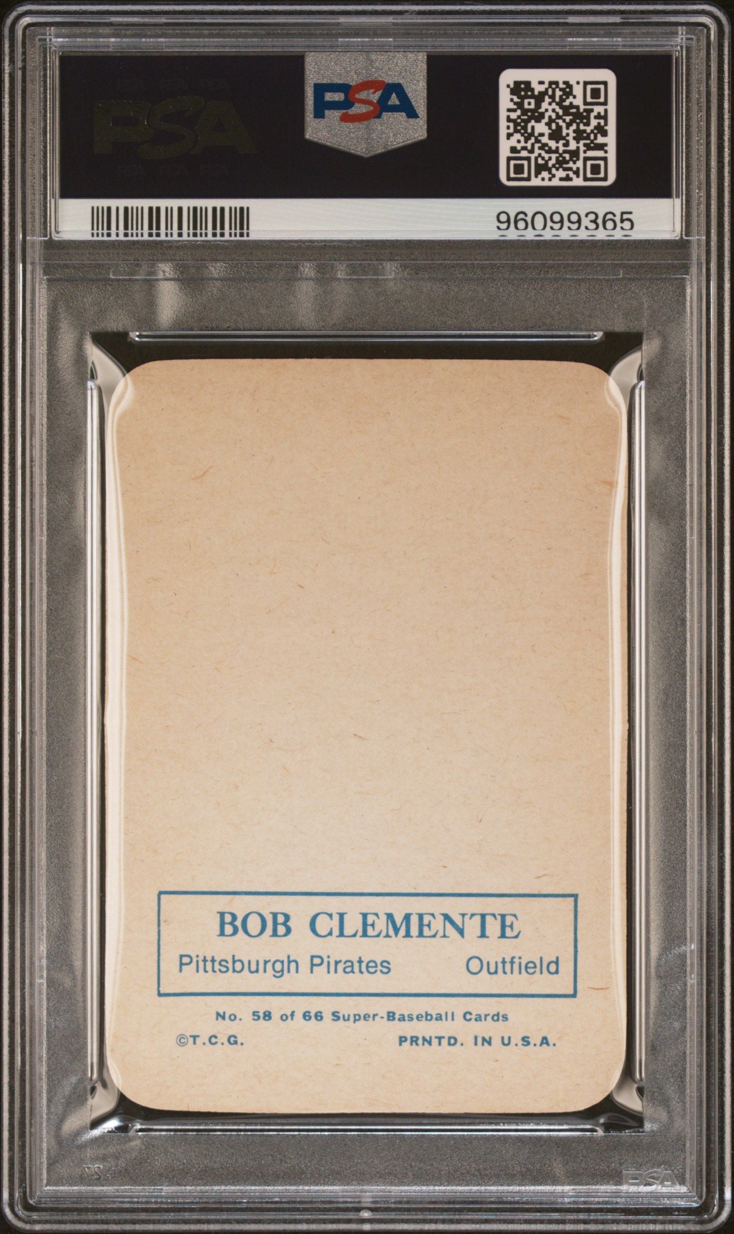 1969 TOPPS BOB CLEMENTE SUPER #58 PSA 9