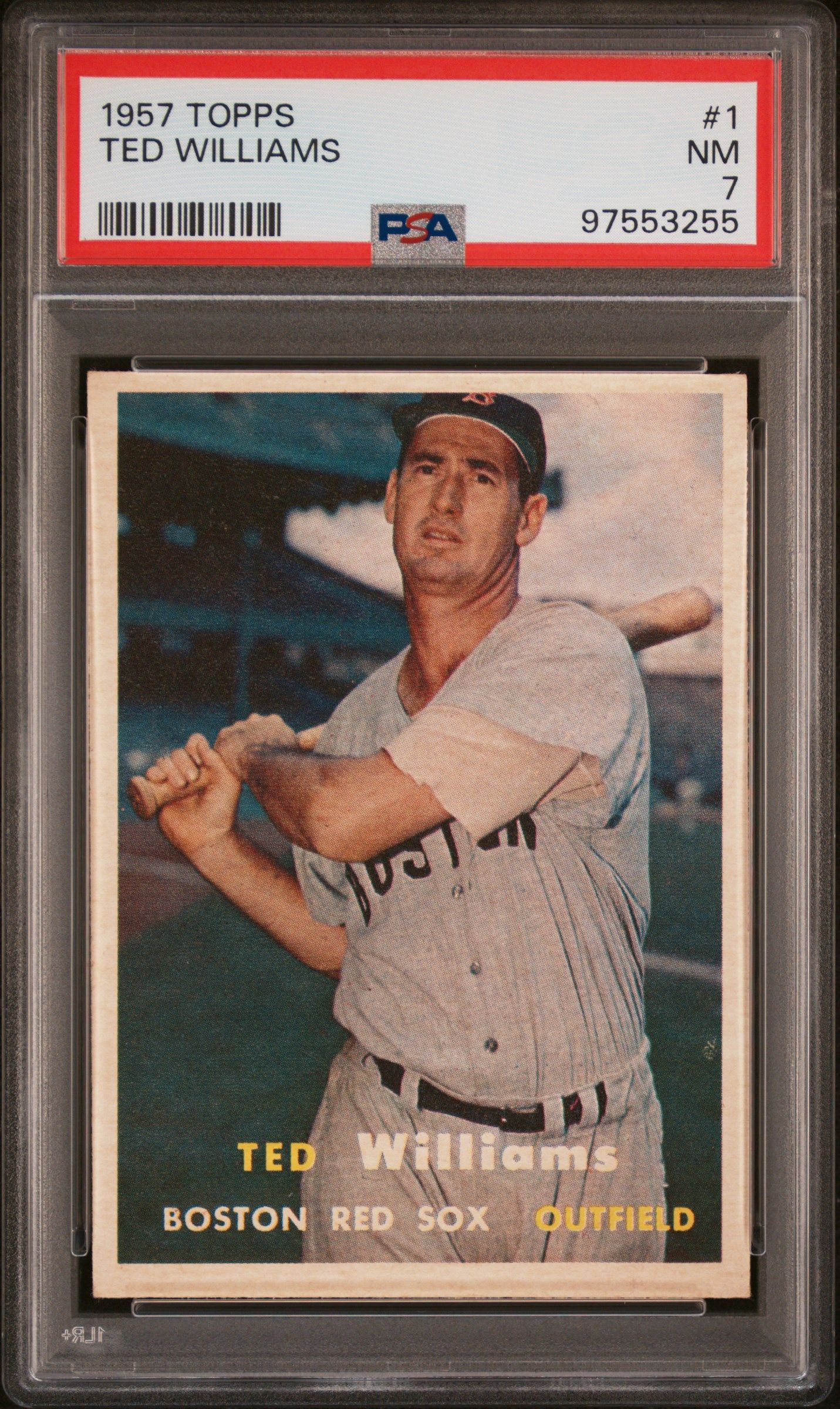 1957 TOPPS TED WILLIAMS #1 PSA 7