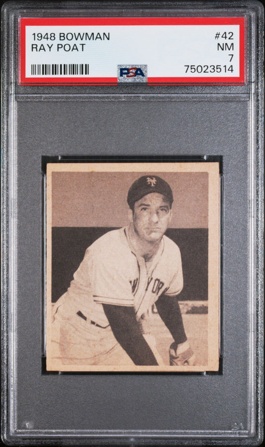 1948 BOWMAN RAY POAT #42 PSA 7