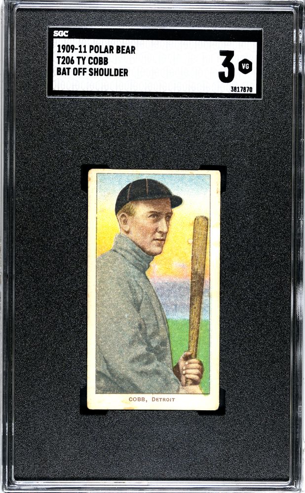 1909-11 COBB, TY POLAR BEAR (T206) BAT OFF SHOULDER SGC 3