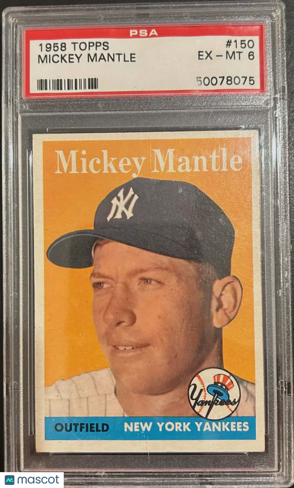 1958 Topps Mickey Mantle #150 PSA 6