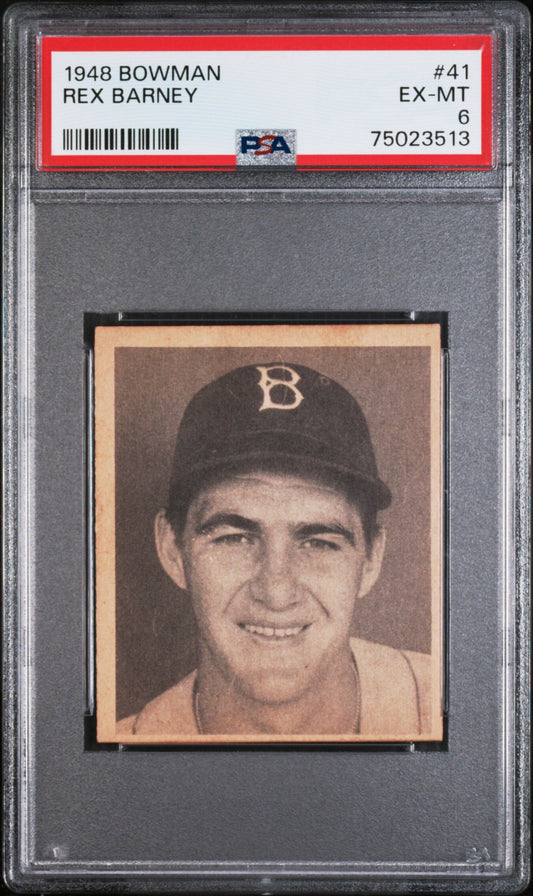 1948 BOWMAN REX BARNEY #41 PSA 6