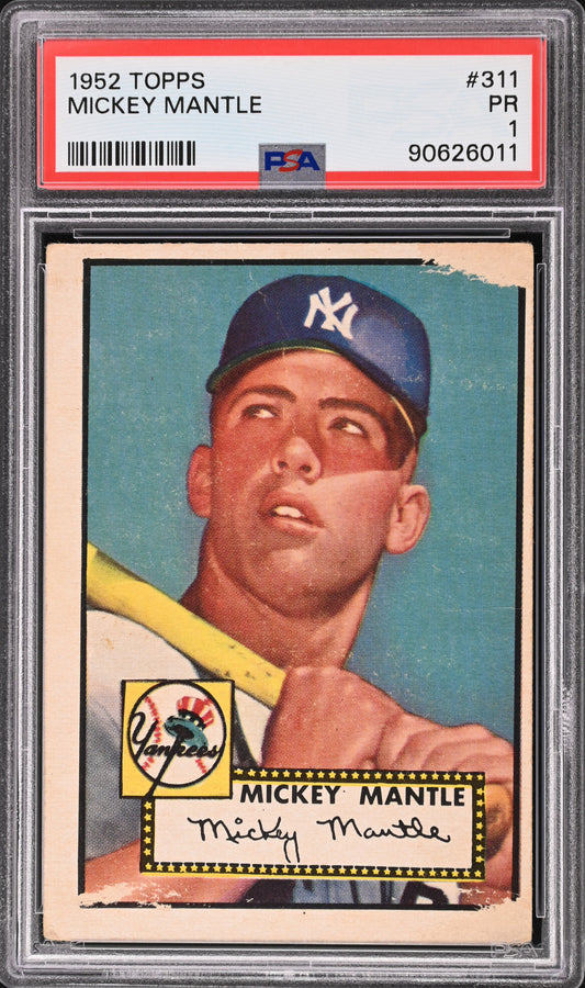 1952 TOPPS MICKEY MANTLE #311 PSA 1