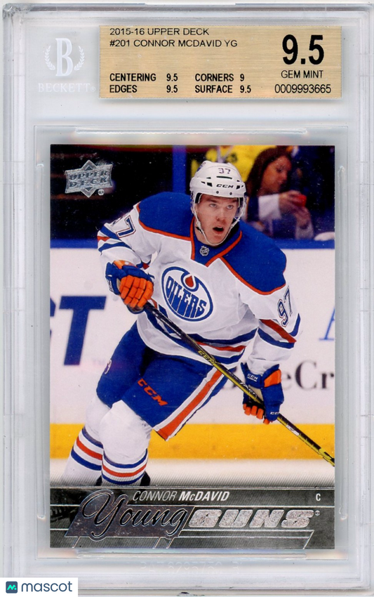 2015 Upper Deck Connor McDavid YG #201 BGS 9.5 Rookie
