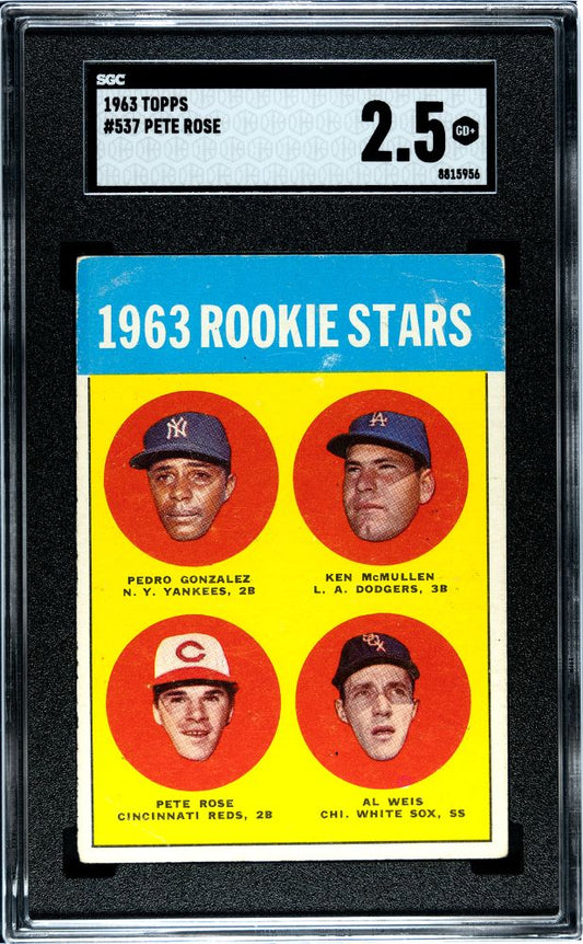 1963 TOPPS PETE ROSE #537 SGC 2.5