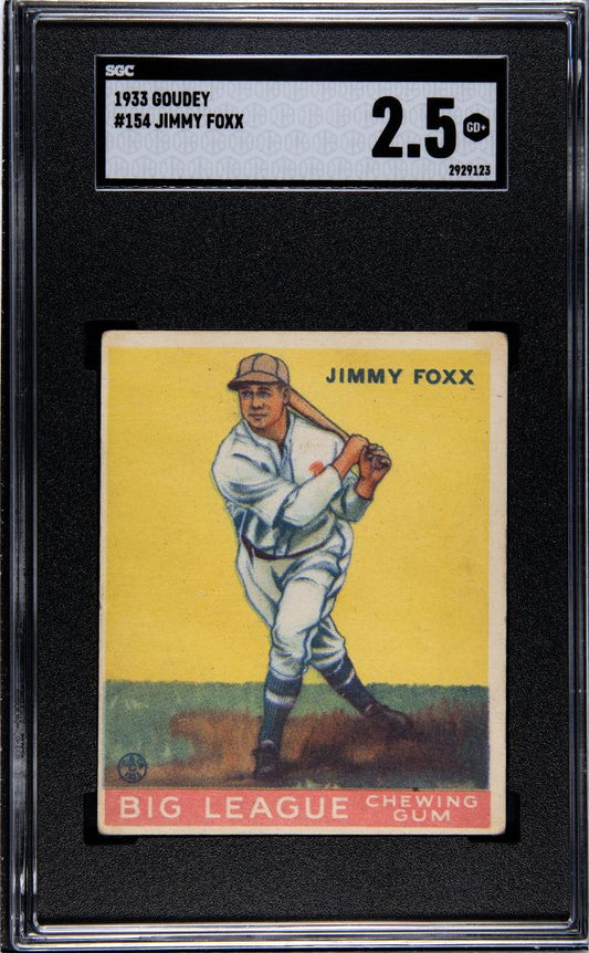 1933 GOUDEY JIMMY FOXX #154 SGC 2.5