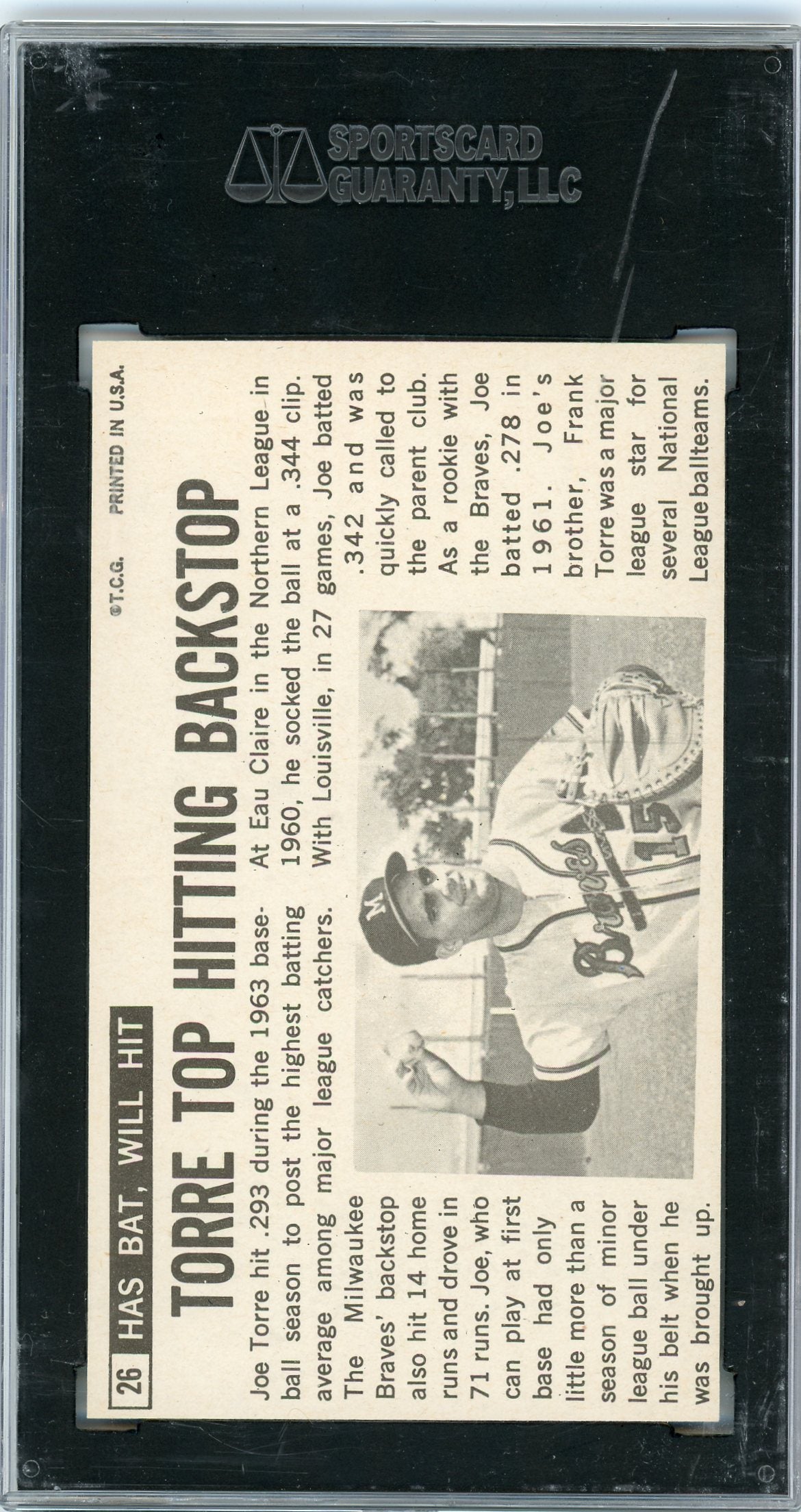 1964 Topps Giants Joe Torre #26 SGC 7.5