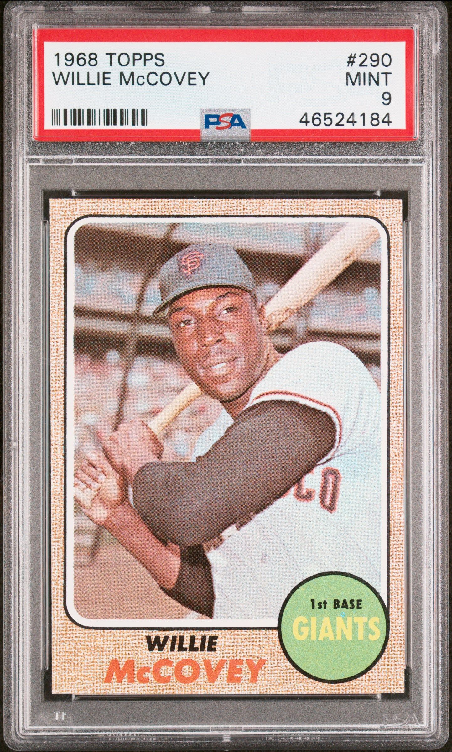 1968 TOPPS WILLIE MCCOVEY #290 PSA 9