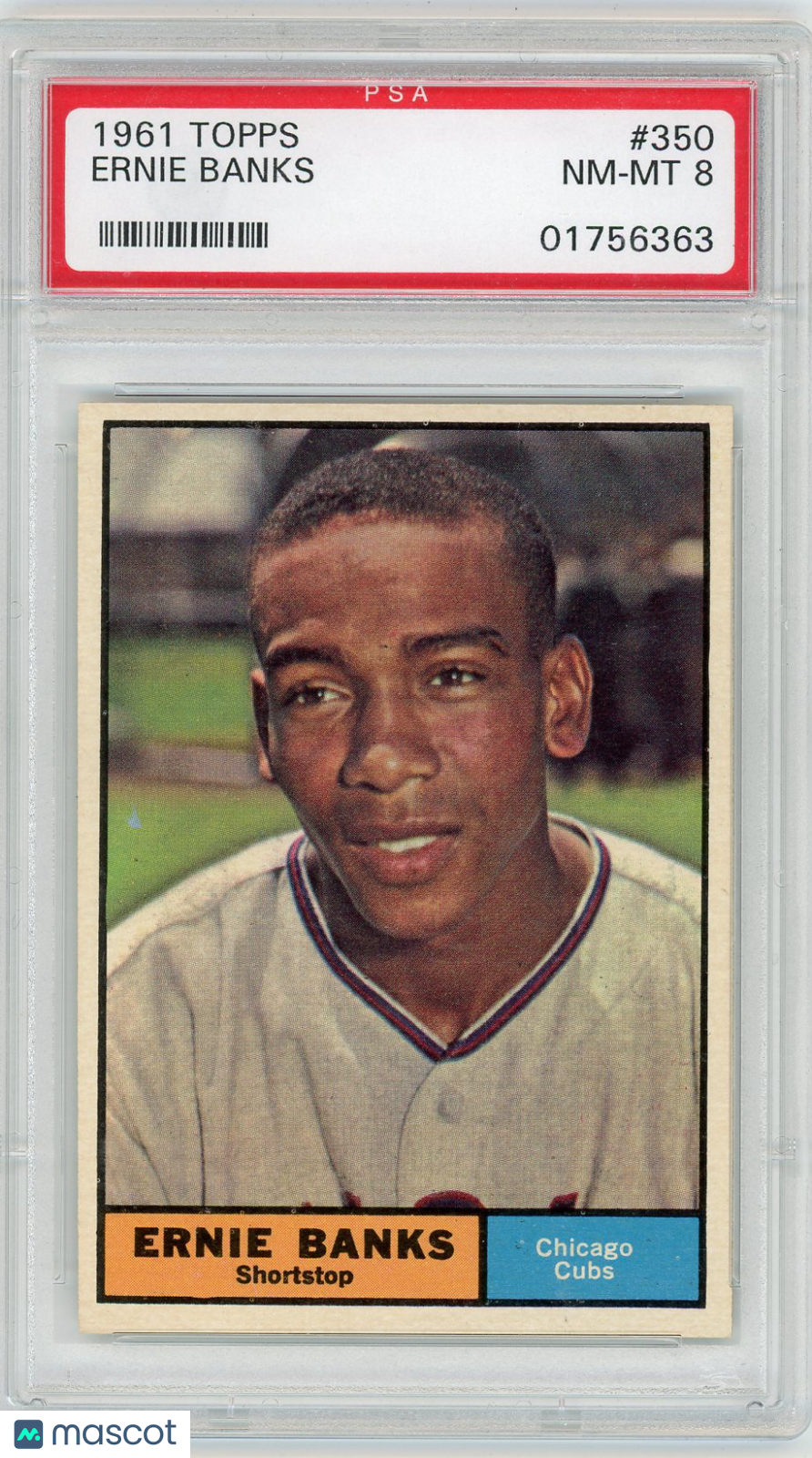 1961 Topps Ernie Banks #350 PSA 8