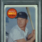 1969 TOPPS MICKEY MANTLE LAST NAME IN YELLOW #500 PSA 8