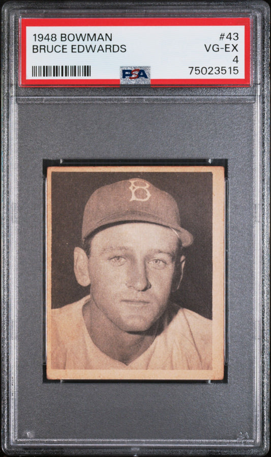 1948 BOWMAN BRUCE EDWARDS #43 PSA 4