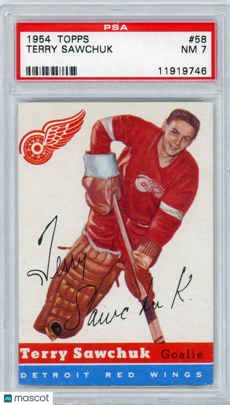 1954 Topps Terry Sawchuk #58 PSA 7