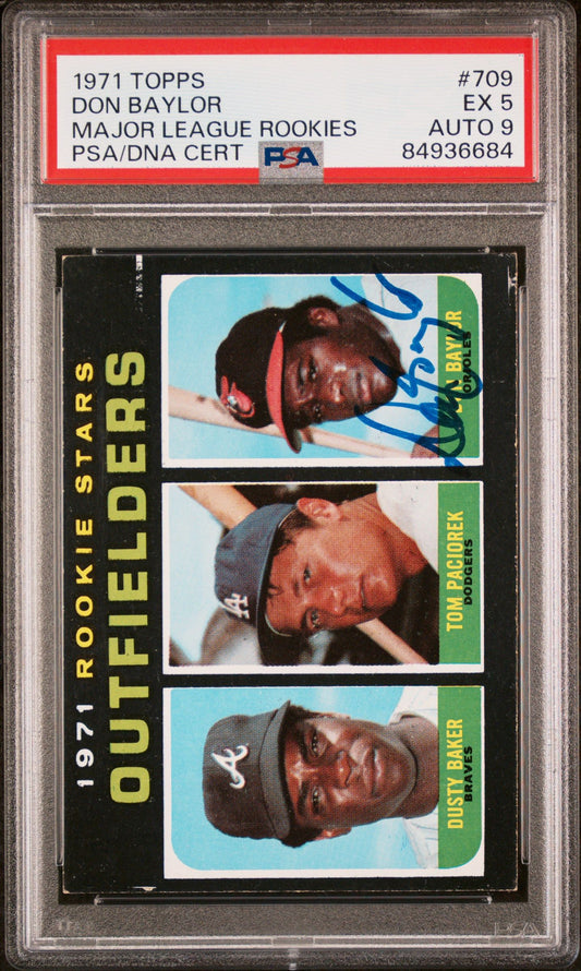 1971 TOPPS MAJOR LEAGUE RKS. MAJOR LEAGUE ROOKIES #709 PSA 5