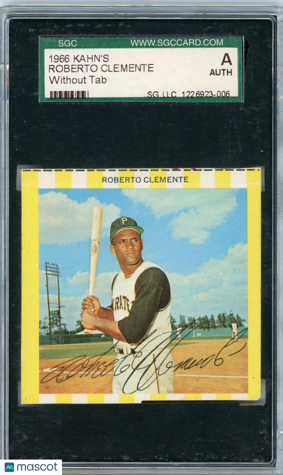 1966 Kahn's Roberto Clemente (Without Tab) SGC A