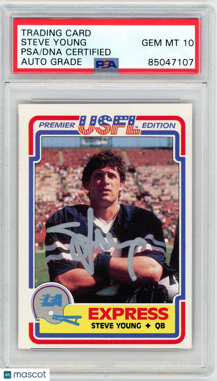 1984 Topps USFL Steve Young #52 PSA A Auto 10