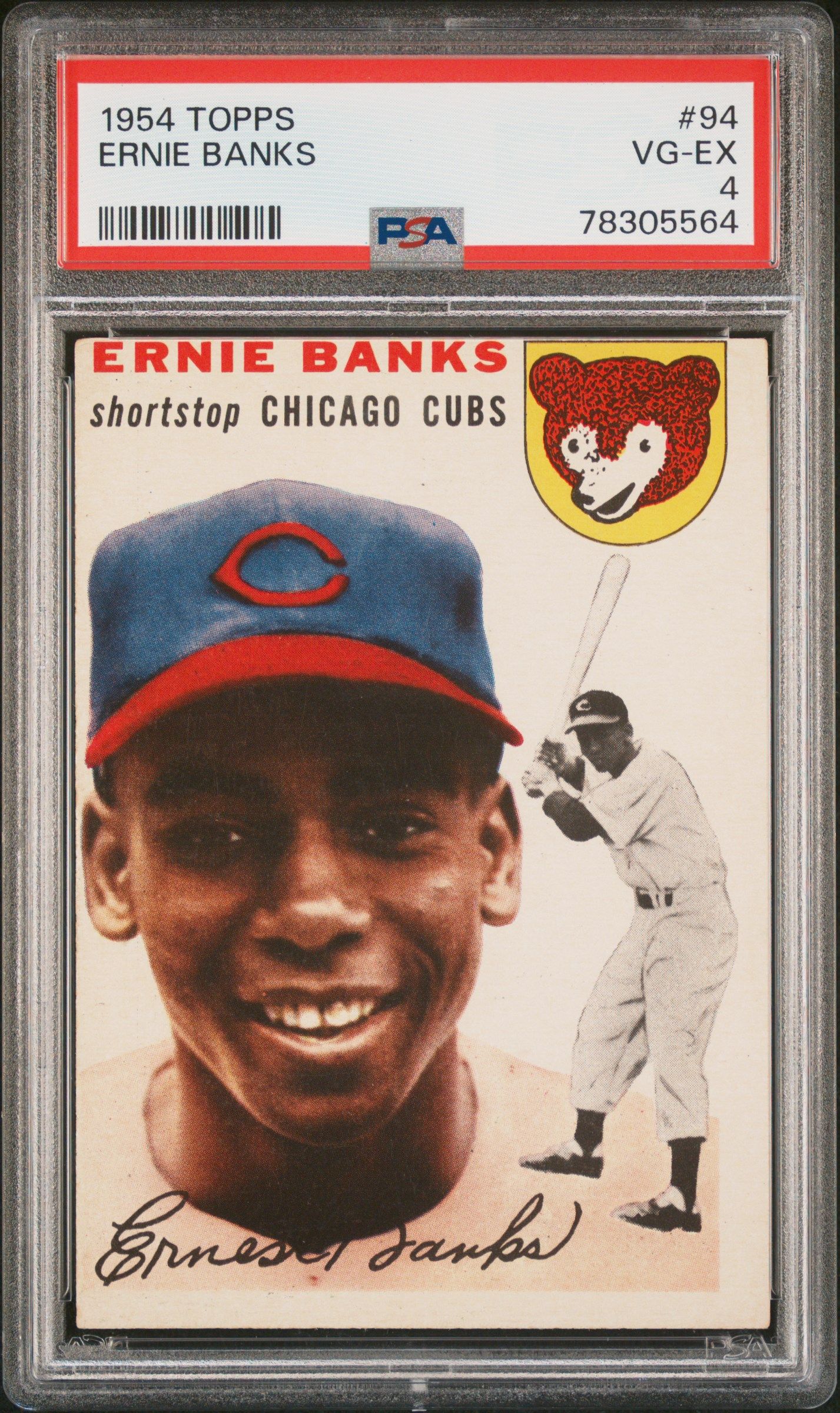 1954 TOPPS ERNIE BANKS #94 PSA 4