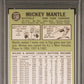 1967 TOPPS MICKEY MANTLE #150 PSA 8