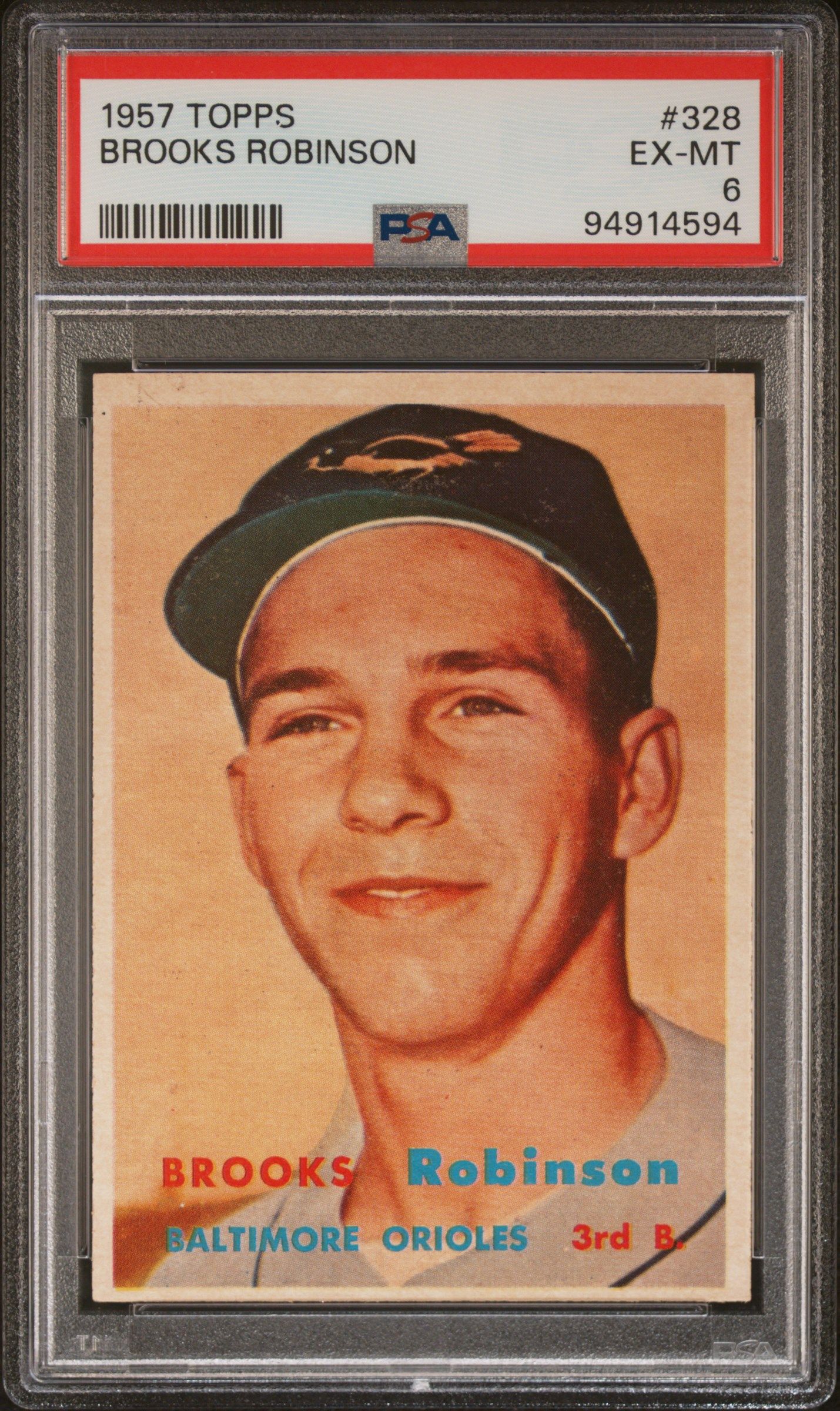 1957 TOPPS BROOKS ROBINSON #328 PSA 6