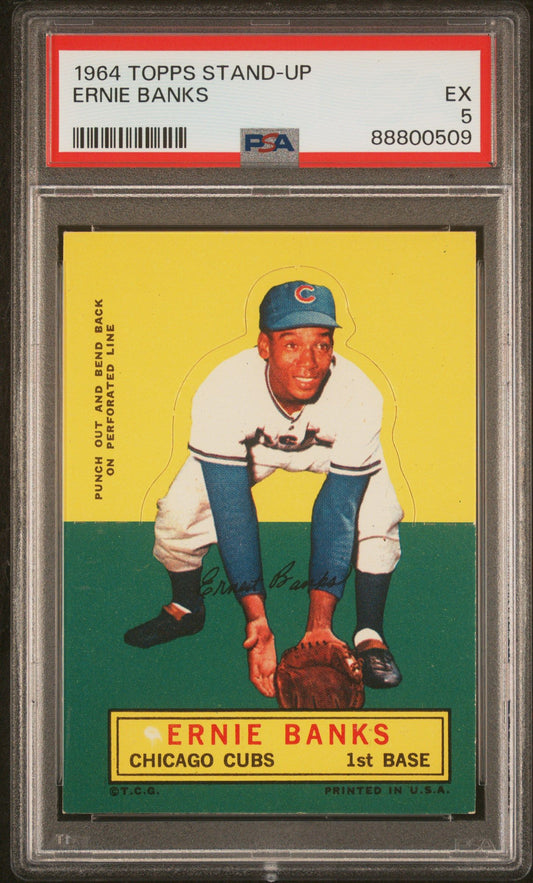 1964 TOPPS ERNIE BANKS STAND-UP PSA 5