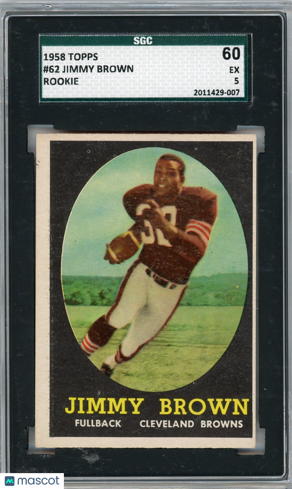 1958 Topps Jimmy Brown #62 SGC 5