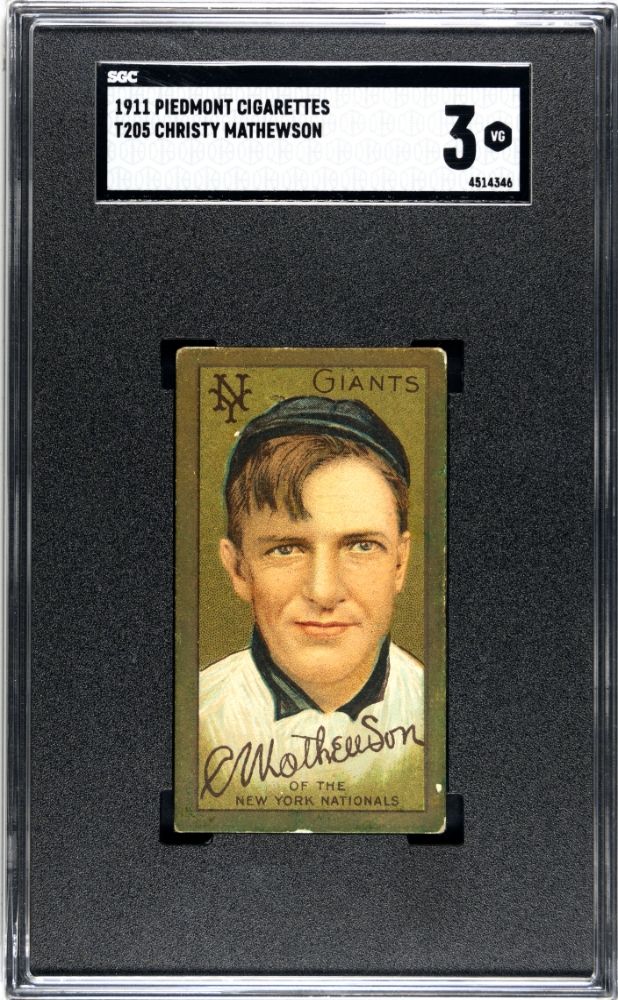 1911 MATHEWSON, CHRISTY PIEDMONT CIGARETTES (T205) SGC 3