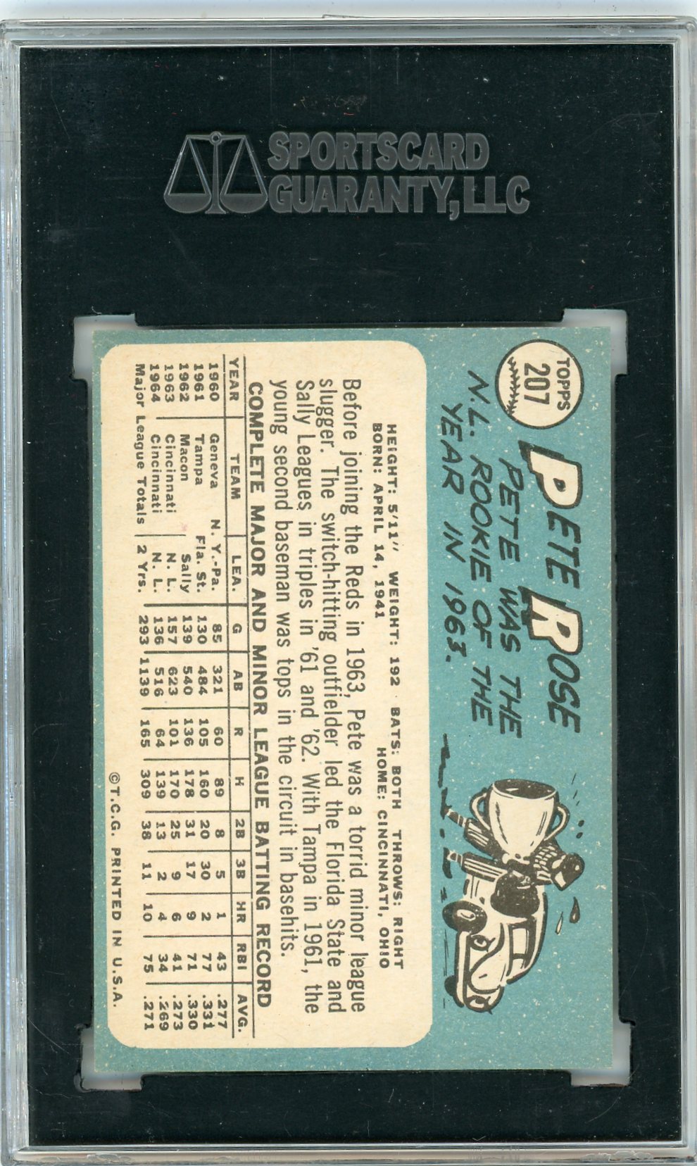 1965 Topps Pete Rose #207 SGC 6