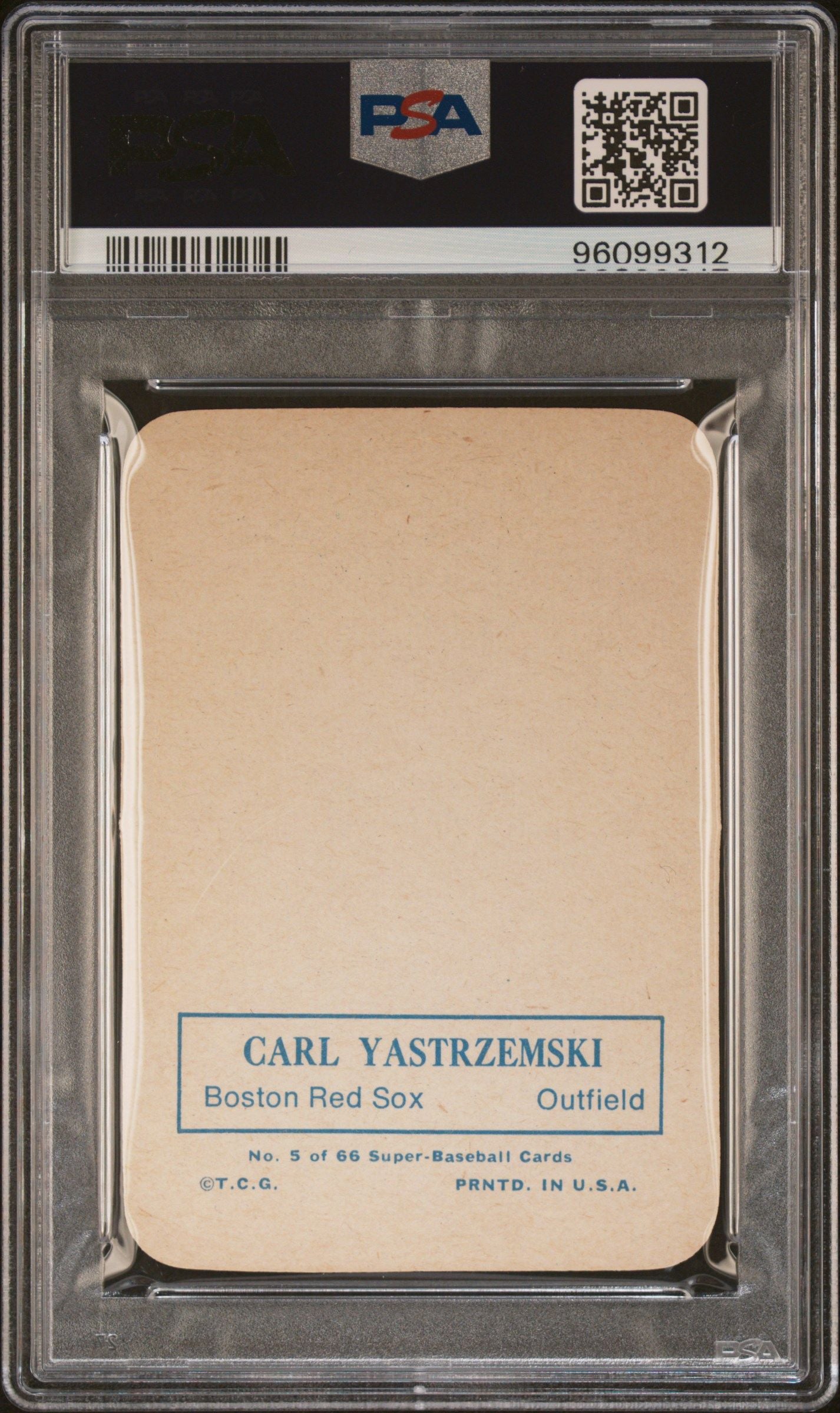 1969 TOPPS CARL YASTRZEMSKI SUPER #5 PSA 8