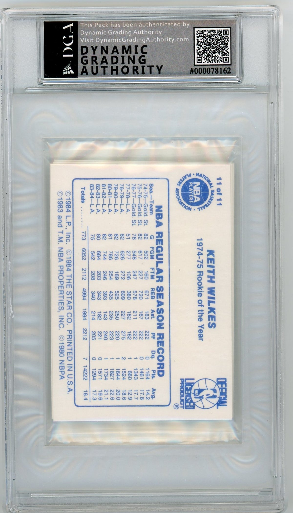 1985 Star LAST 11 ROY'S BAG DGA 8.5