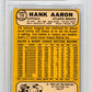 1968 Topps Hank Aaron #110 BVG Authentic BAS Auto A