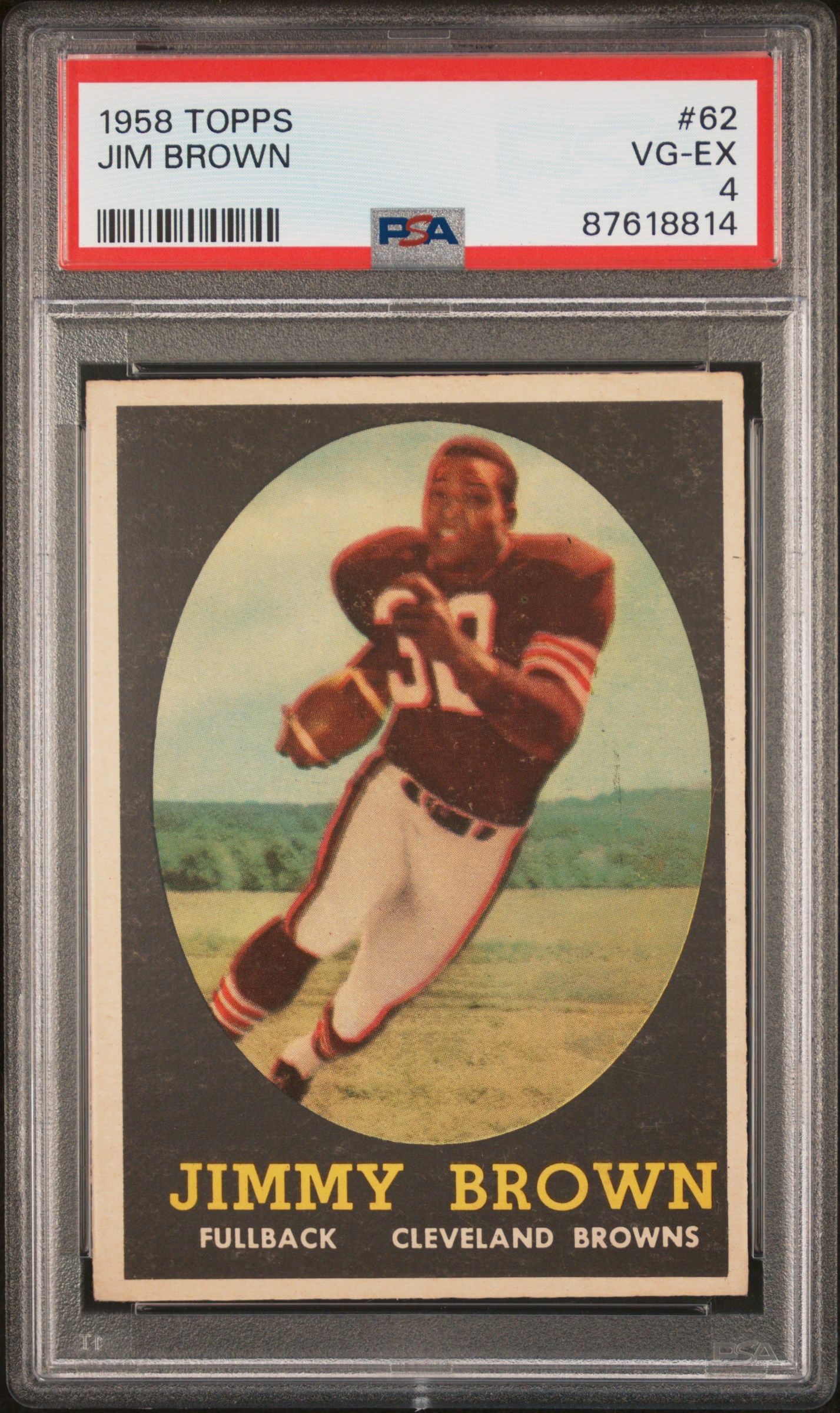 1958 TOPPS JIM BROWN #62 PSA 4