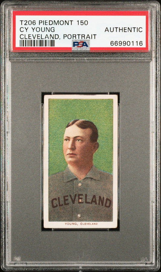 1909-11 CY YOUNG T206 PIEDMONT 150 CLEVELAND, PORTRAIT PSA AUTHENTIC