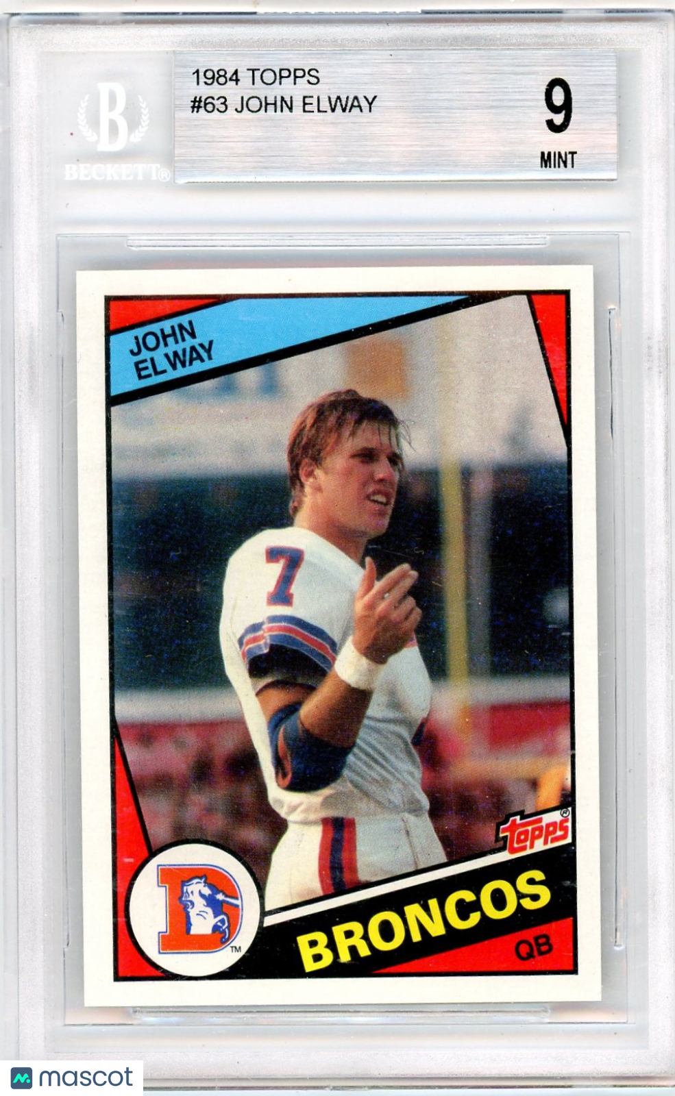 1984 Topps John Elway #63 BGS 9