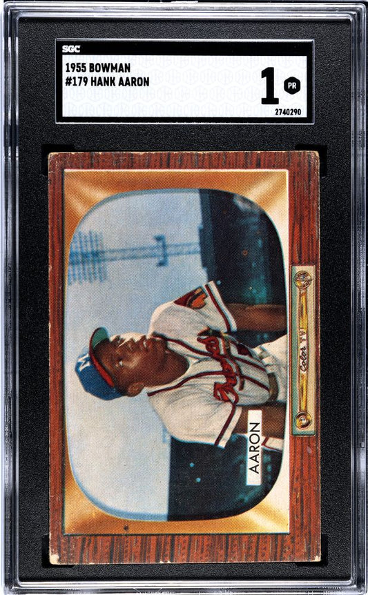 1955 BOWMAN HANK AARON #179 SGC 1